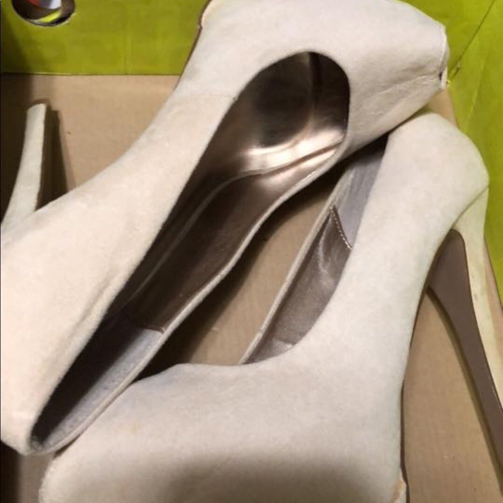 Nude Suede Heel